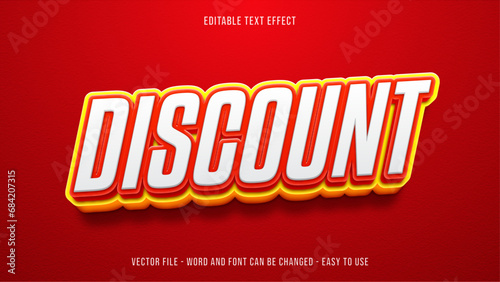 Editable promotion style text effect, discount sale text theme photo
