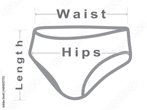 Clothes dimensions icon. vector illustration