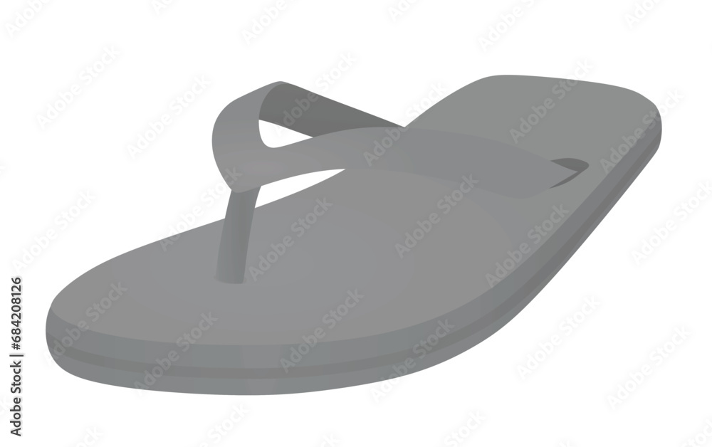 Grey flip flops. vector illustration Grey flip flops. vector illustration