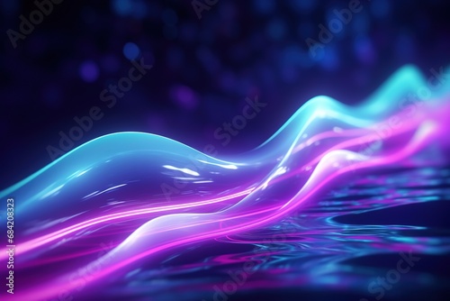 abstract futuristic background with pink blue glowing neon moving high speed wave lines and bokeh lights. Data transfer concept Fantastic wallpaper