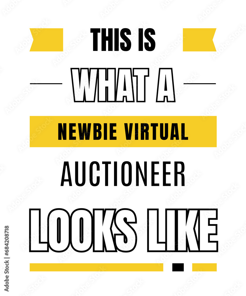 Fototapeta premium Newbie virtual auctioneer