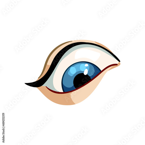 human eye cartoon. eyesight vision, eyeball face, health sight human eye sign. isolated symbol vector illustration