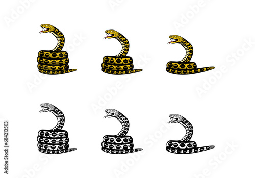 Python Snake Design Illustration vector eps format , suitable for your design needs, logo, illustration, animation, etc.