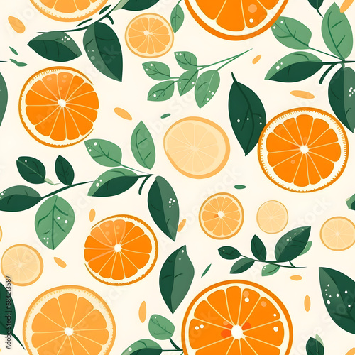 Orange Fruit Seamless Pattren