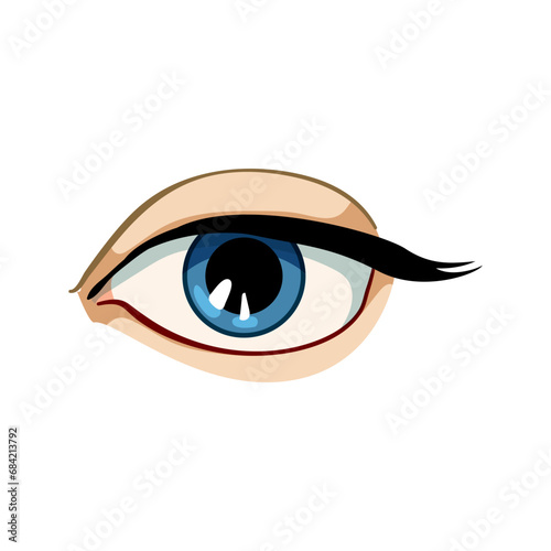 eyesight eye cartoon. vision eyeball, face health, sight optical eyesight eye sign. isolated symbol vector illustration