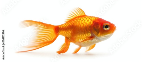gold fish isolated on background photo
