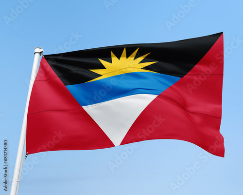 FLAG OF THE COUNTRY OF ANTIGUA AND BARBUDA