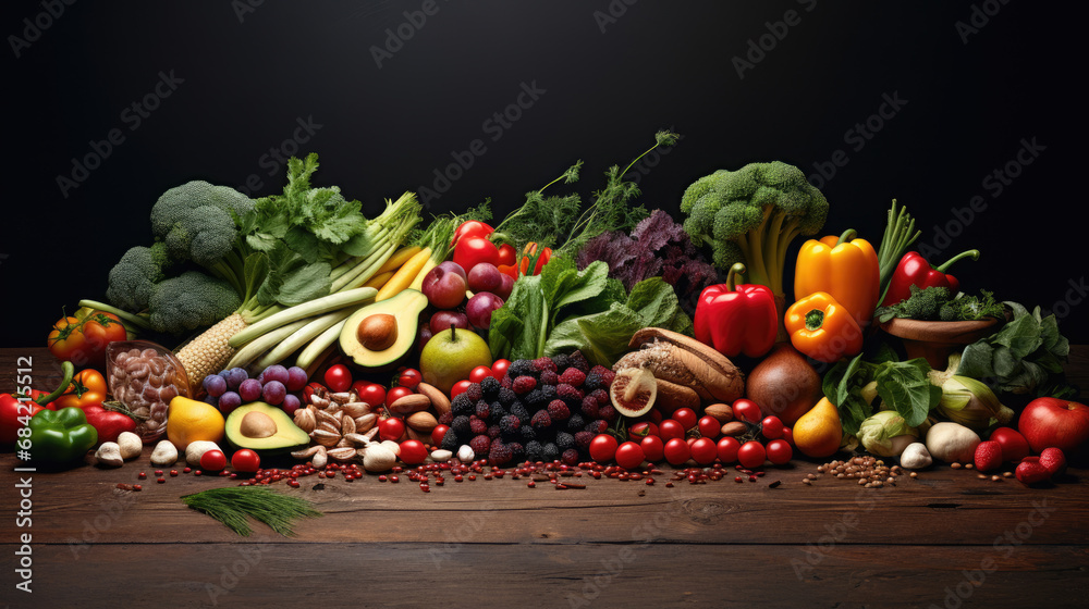 Healthy colorful food