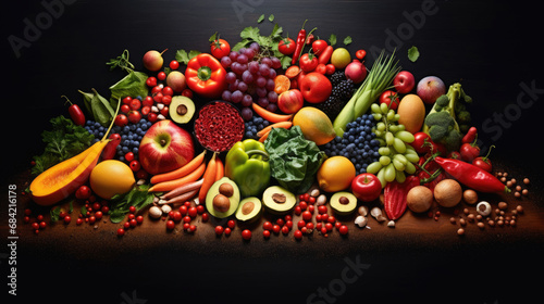 Healthy colorful food