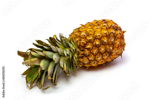 Ripe pineapple ona white background