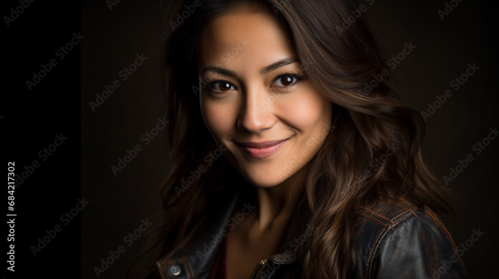 Fictitious beautiful Native American woman model AI generative Fictitious beautiful Native American woman model AI generative