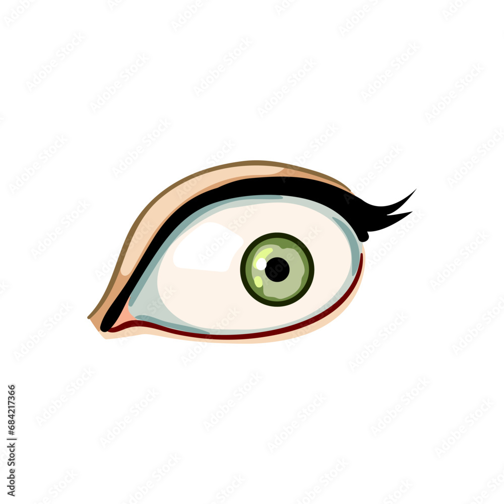 health eye cartoon. sight optical, eyelash view, macro iris health eye sign. isolated symbol vector illustration health eye cartoon. sight optical, eyelash view, macro iris health eye sign. isolated symbol vector illustration
