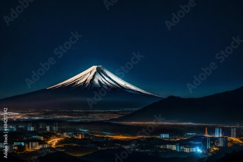 mountain at night