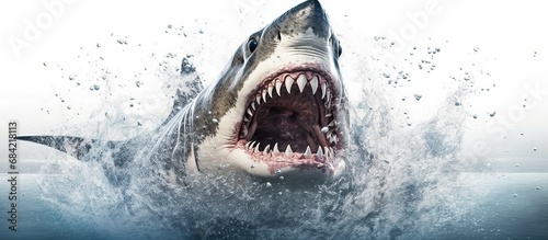Close-up of a Sand Shark shot from below photo