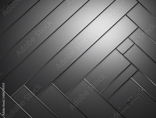 Diagonally arranged brushed metal panels with a modern, textured look.
