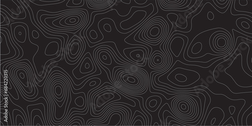 opographic map background concept with space for your copy.Topographic background and texture, monochrome image..Gray and white wave abstract topographic map contour, lines Pattern background.