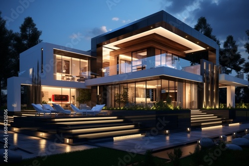 A modern and sleek architectural house design © Muhammad