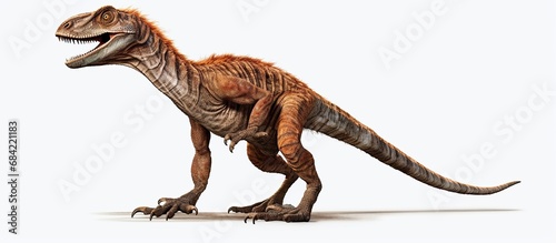 Velociraptor isolated on white background. © dheograft