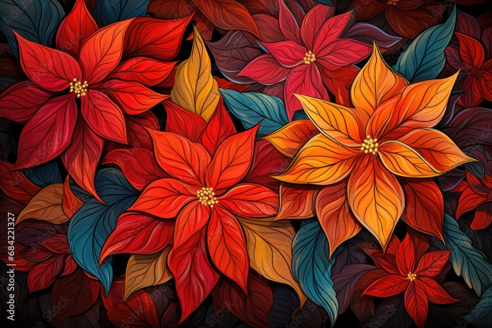 Poinsettias - Generative AI
