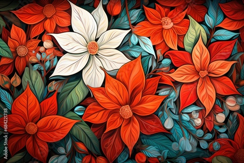 Poinsettias - Generative AI © Sidewaypics