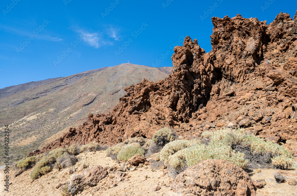 landscape of the Teide volcano