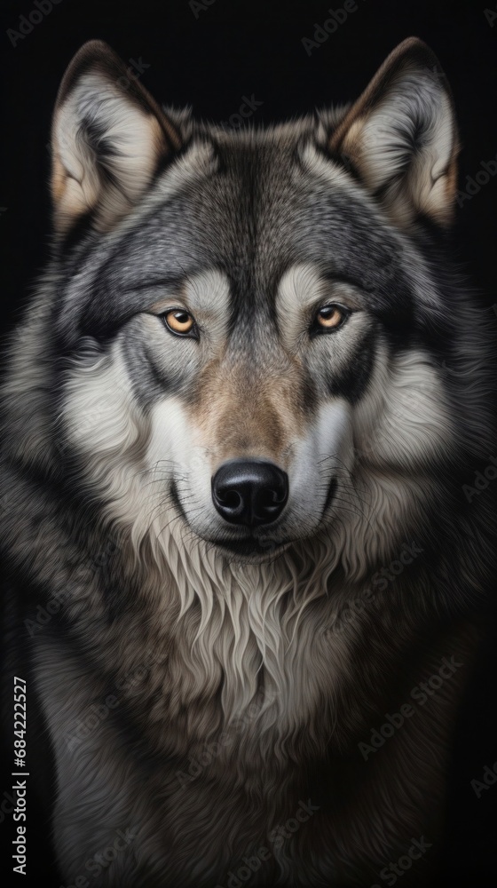 portrait wolf close-up