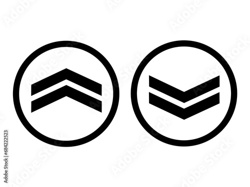 swipe up and swipe down icons with simple design