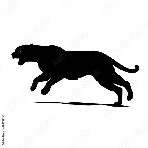 Black panther silhouette vector