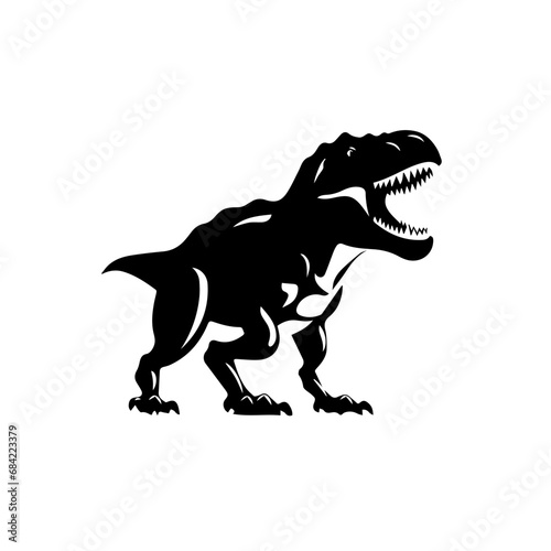 Black Trex silhouette vector