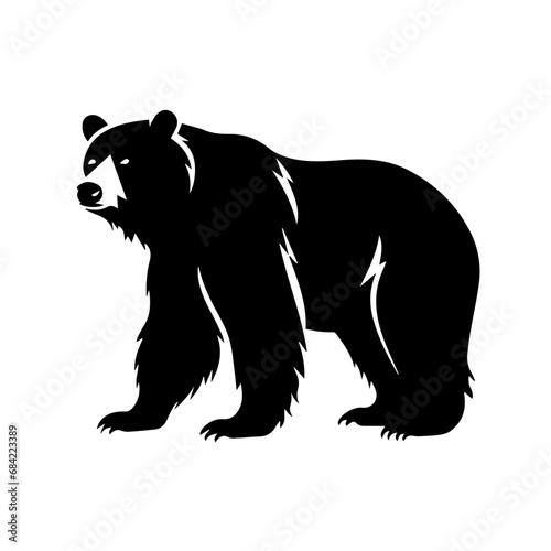 Black bear silhouette vector