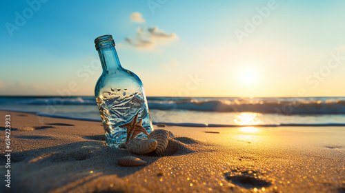 bottle on the beach