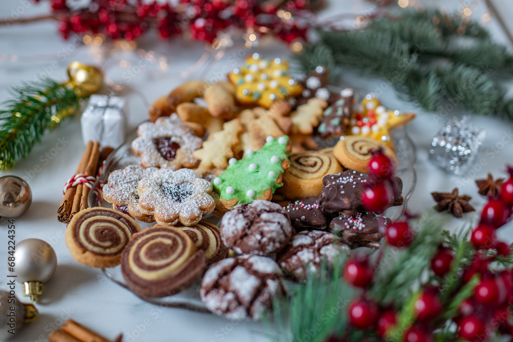 Christmas sugar cookies of all shapes and sizes Christmas sugar cookies of all shapes and sizes