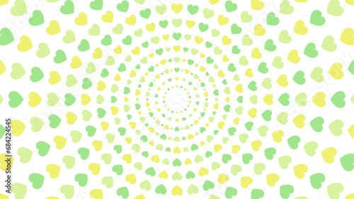 放射状に広がるハートの背景