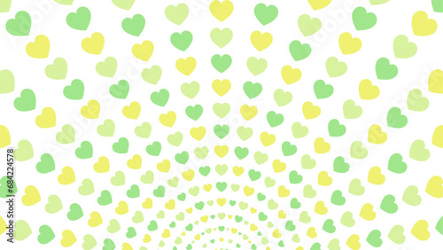 放射状に広がるハートの背景