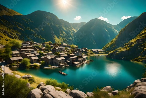 Fototapeta Naklejka Na Ścianę i Meble -  lake in the mountains