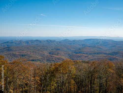 Appalachian Mountains- Smoky Mountains Near the Blue Ridge Parkway in North Carolina- Fall Scene
