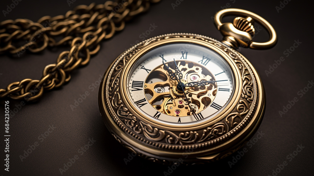 Old Fashioned Pocket Watch Isolated Old Fashioned Pocket Watch Isolated