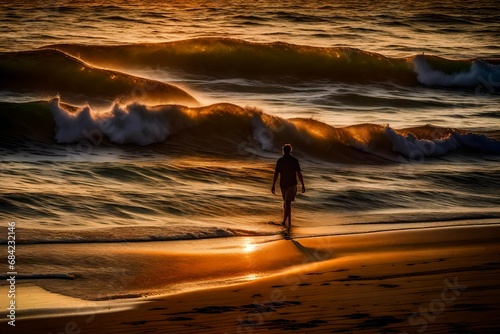 sunset on the beach