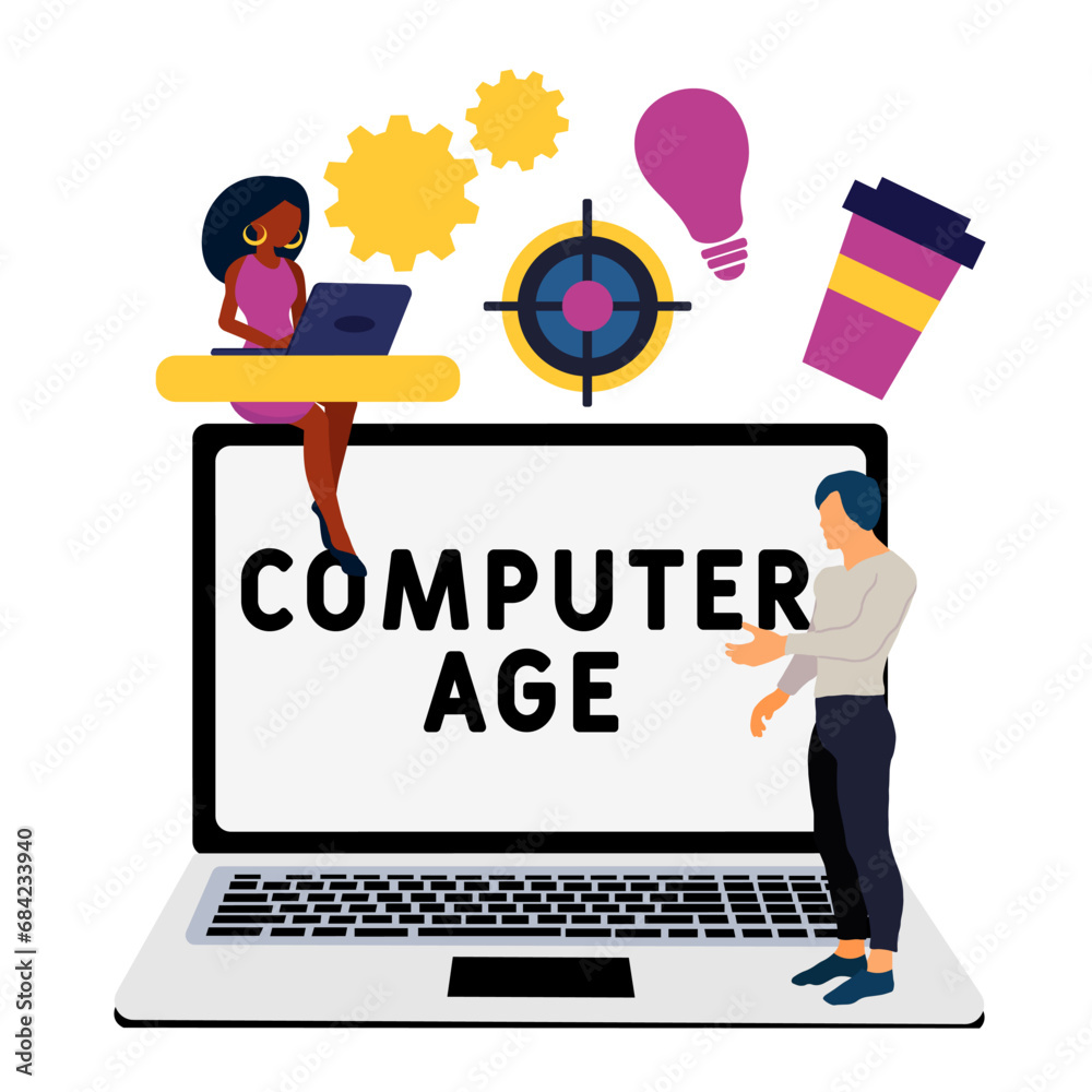 Computer Age payment concept vector illustration with keyword, people and icons. Flat vector illustration. Isolated on white. employee wages concept. Computer Age payment concept vector illustration with keyword, people and icons. Flat vector illustration. Isolated on white. employee wages concept.