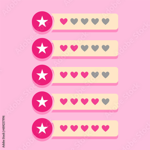 Love rating symbol design