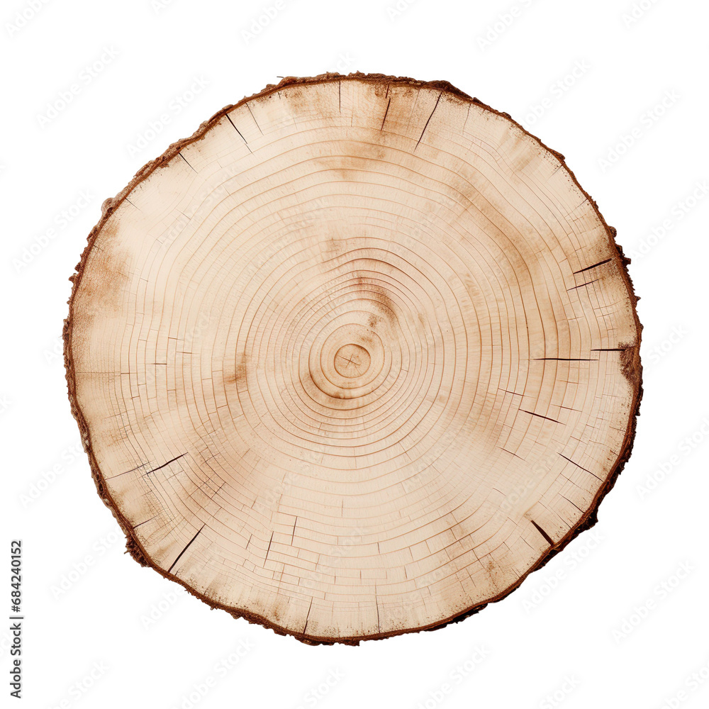 front view birch tree slice cookie isolated on a white transparent background front view birch tree slice cookie isolated on a white transparent background