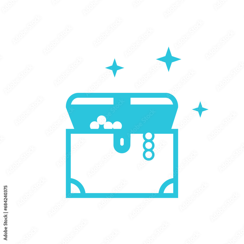 Treasure chest icon. From blue icon set. Treasure chest icon. From blue icon set.