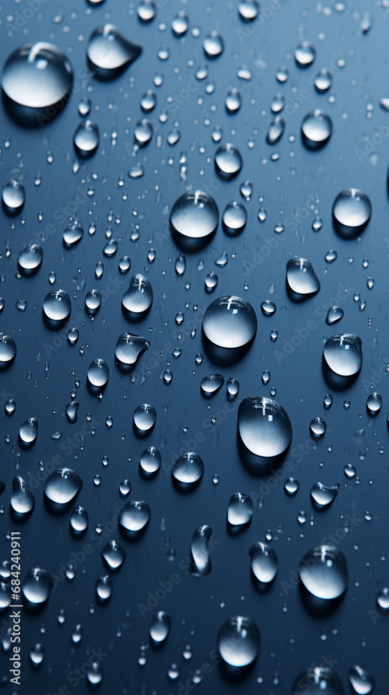 3D waterdrops wallpaper, make it look like 3D raindrops in the display created with Generative Ai