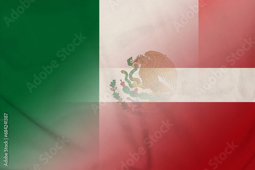 Mexico and Latvia national flag international negotiation LVA MEX photo