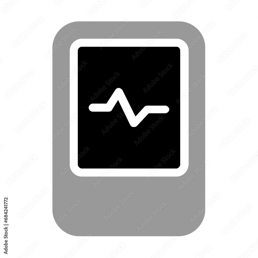 Pulse Oximeter Monochrome Icon Pulse Oximeter Monochrome Icon