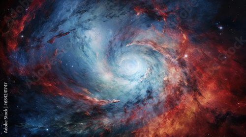 a beautiful colourful background of space galaxy with stunning spiral and stars of the universe