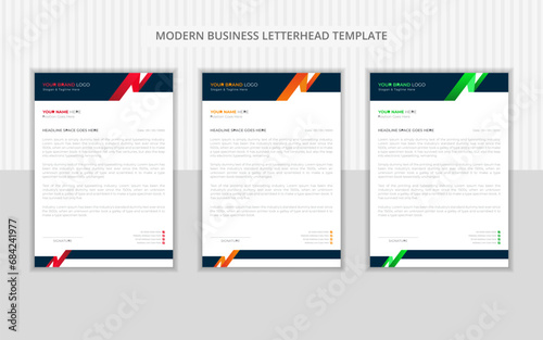 Modern and Corporate Letterhead Design Template