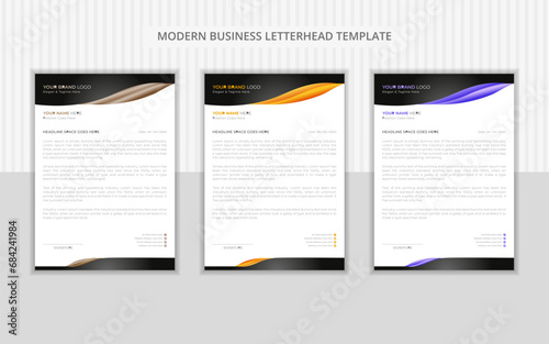 Modern and Corporate Letterhead Design Template