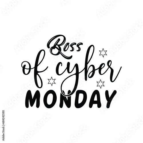 Black Script Typography on White Background Describing Best Deal  Promotion  Discount and Sale for e-commerce transactions on the Monday Offered by Retailers to Encourage People to Shop Online. 