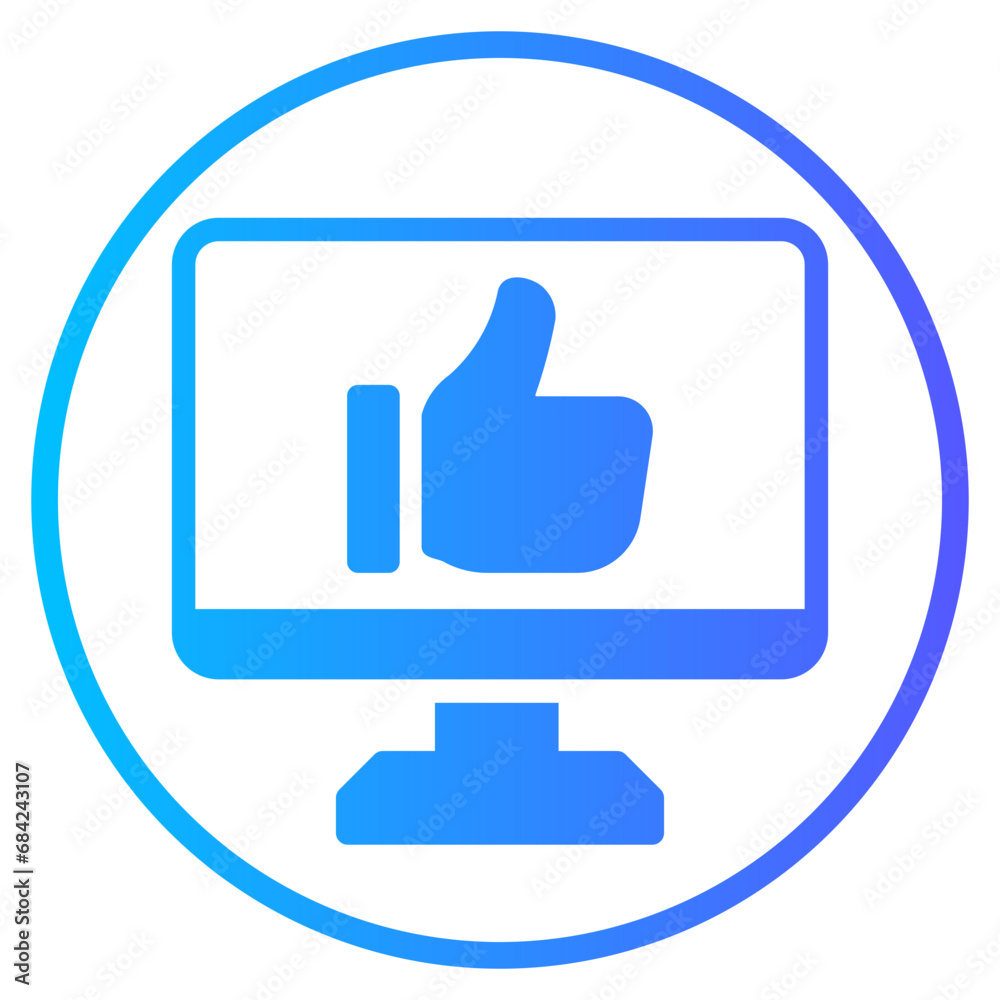 monitor gradient icon monitor gradient icon